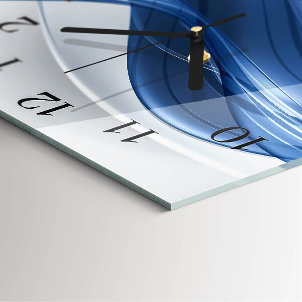 Wanduhr aus glas Abstrakte Linien