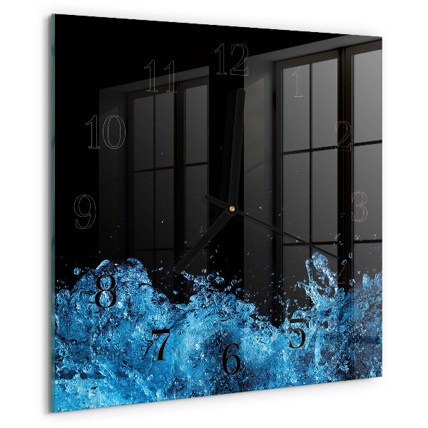 Wanduhr aus glas Wasser