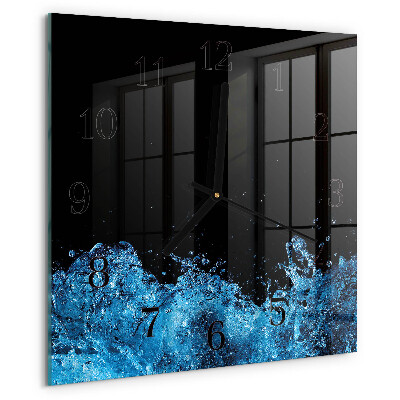 Wanduhr aus glas Wasser
