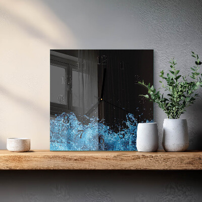 Wanduhr aus glas Wasser