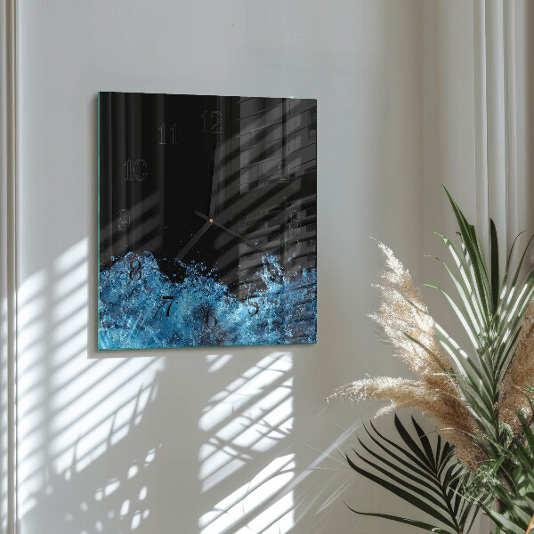Wanduhr aus glas Wasser