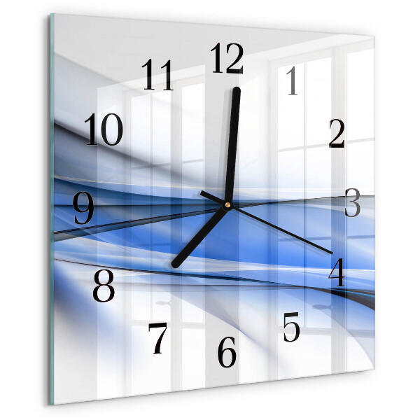 Wanduhr aus glas Abstrakte Linien