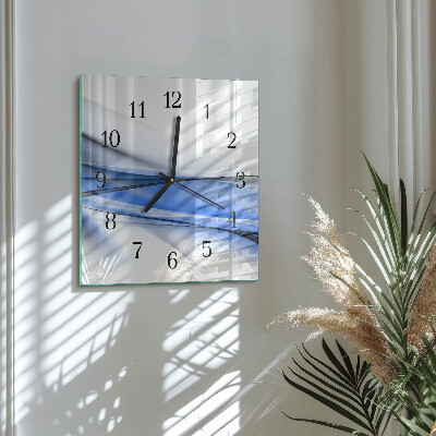 Wanduhr aus glas Abstrakte Linien