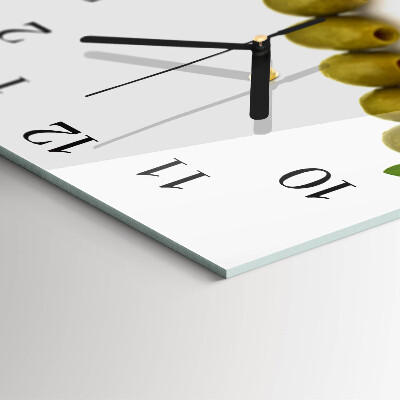 Wanduhr aus glas Oliven