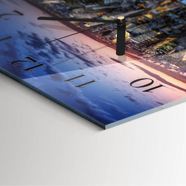 Wanduhr aus glas Horizont
