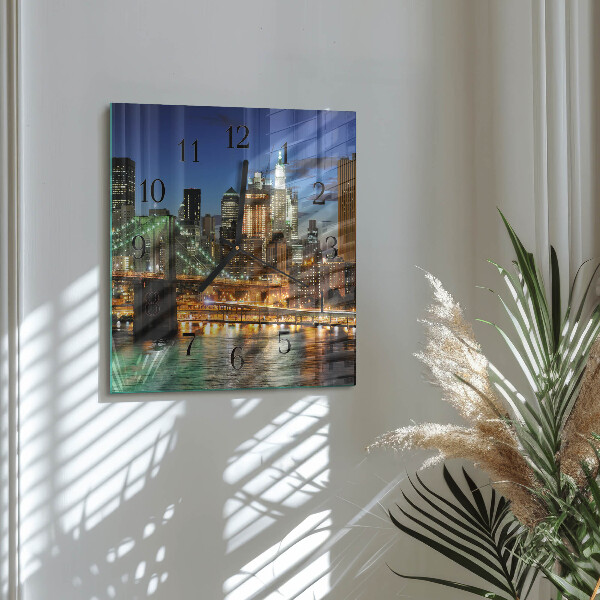 Wanduhr aus glas Horizont