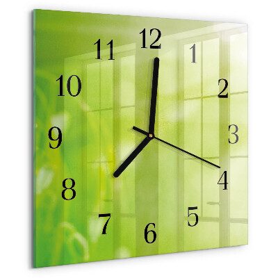 Wanduhr aus glas Gras