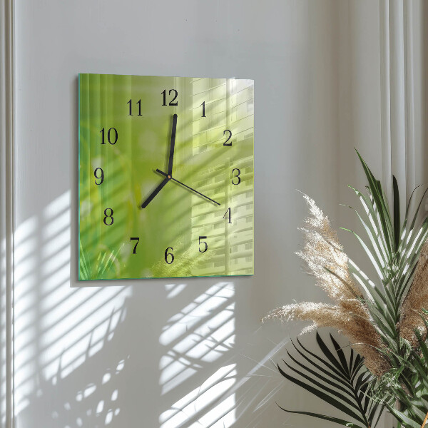 Wanduhr aus glas Gras