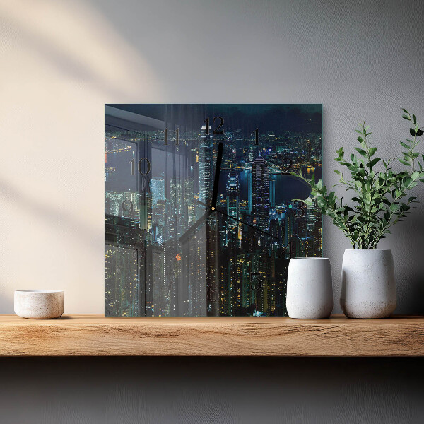 Wanduhr aus glas Horizont
