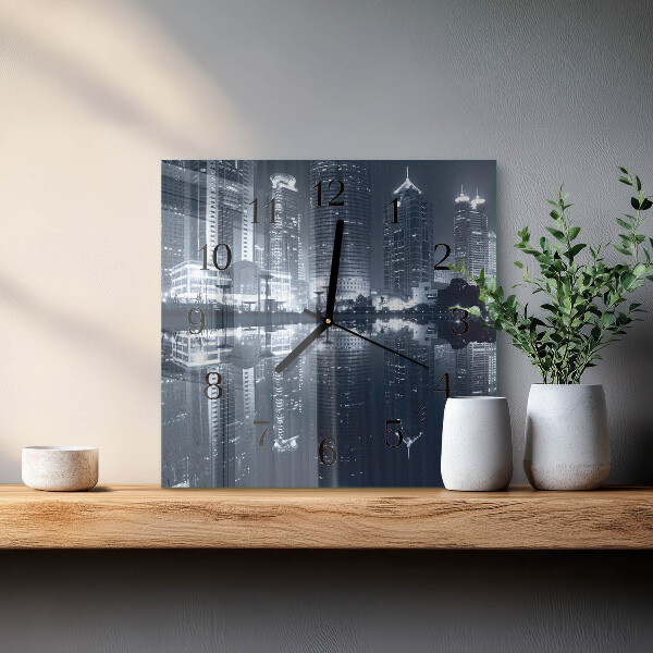 Wanduhr aus glas Horizont