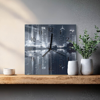 Wanduhr aus glas Horizont