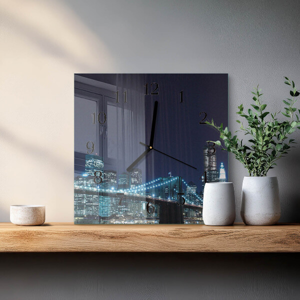 Wanduhr aus glas Horizont