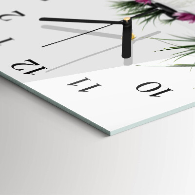 Wanduhr aus glas Lotosblume