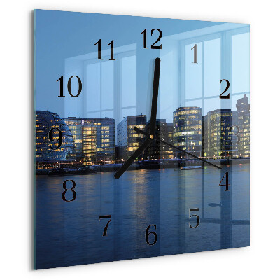 Wanduhr aus glas Horizont