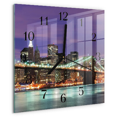 Wanduhr aus glas Horizontbrücke