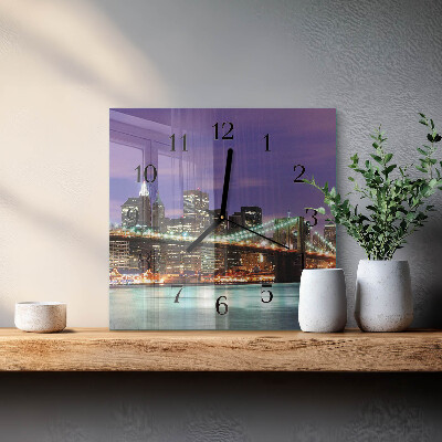 Wanduhr aus glas Horizontbrücke