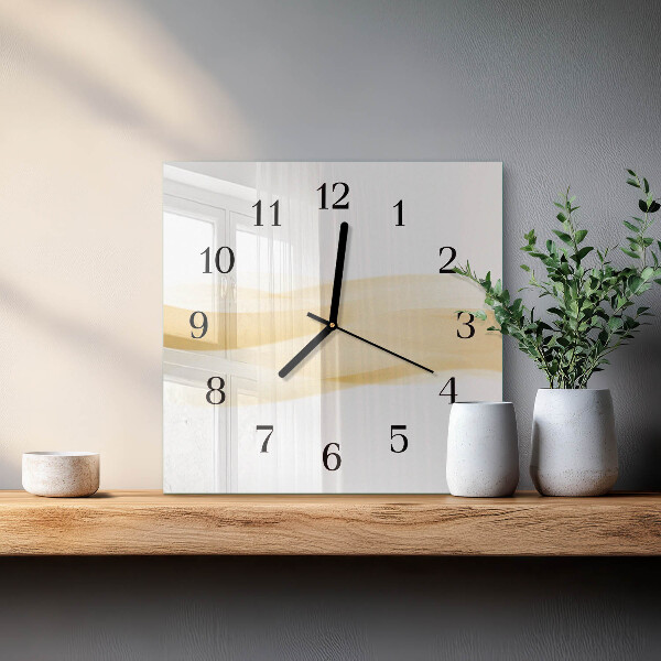 Wanduhr aus glas Abstrakte Welle