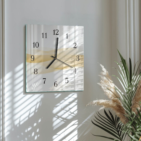 Wanduhr aus glas Abstrakte Welle
