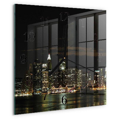 Wanduhr aus glas Horizont