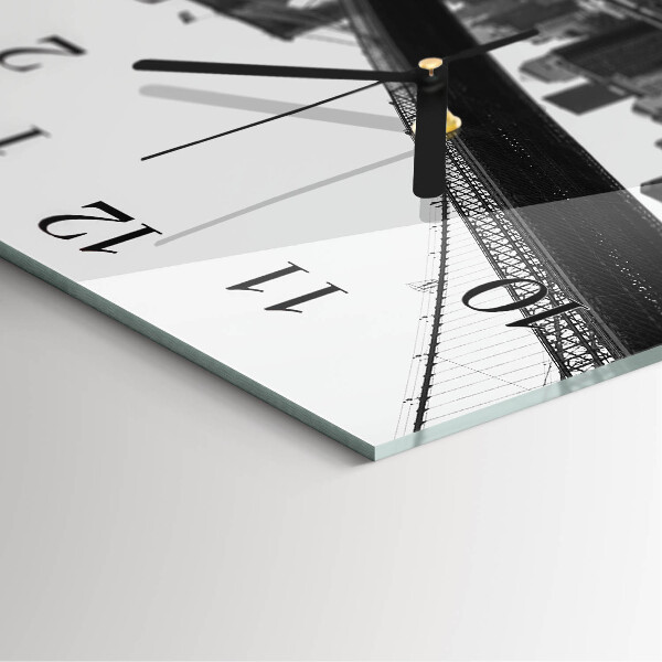 Wanduhr aus glas Brücke