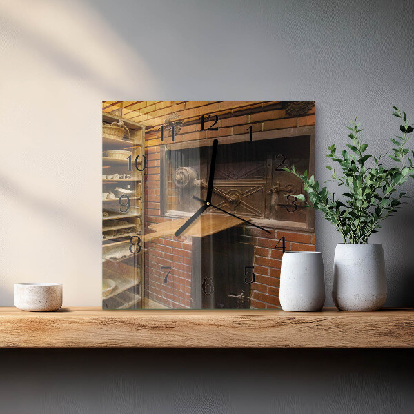 Wanduhr aus glas Brotbackofen