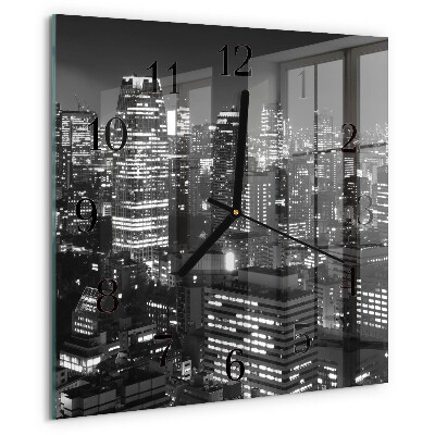 Wanduhr aus glas Horizont