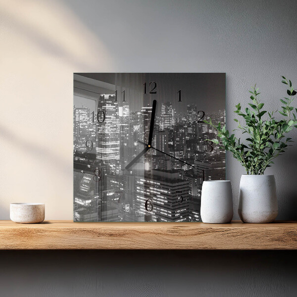 Wanduhr aus glas Horizont