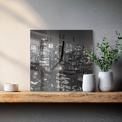 Wanduhr aus glas Horizont