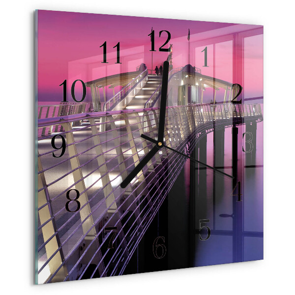 Wanduhr aus glas Pier