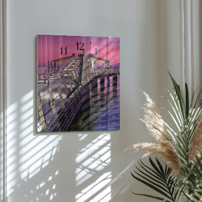 Wanduhr aus glas Pier