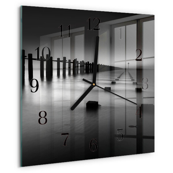Wanduhr aus glas Meer