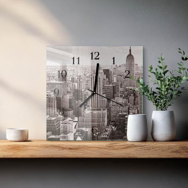 Wanduhr aus glas Horizont