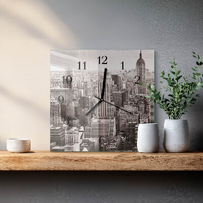 Wanduhr aus glas Horizont
