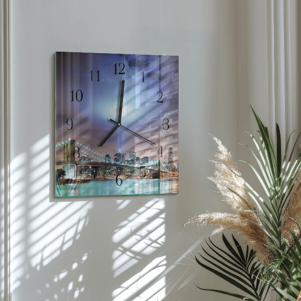 Wanduhr aus glas Nacht des Horizonts