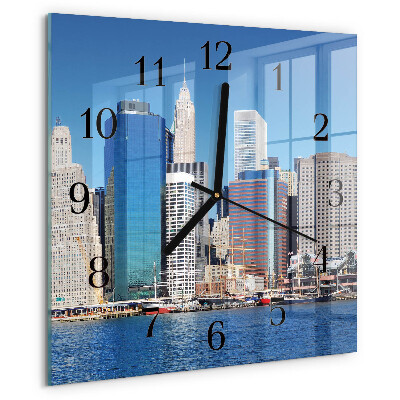 Wanduhr aus glas Horizont