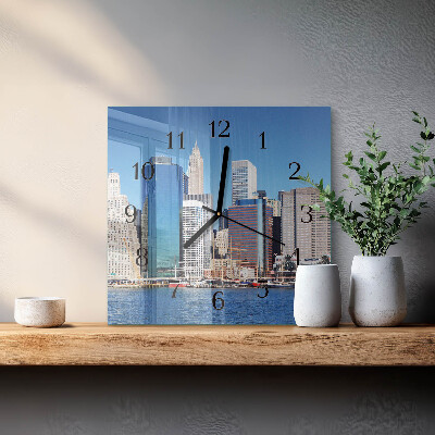 Wanduhr aus glas Horizont