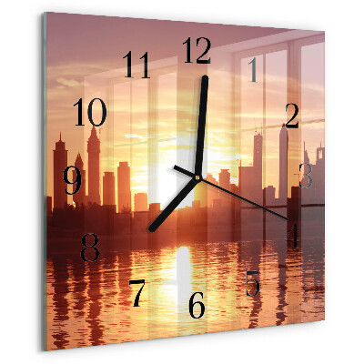 Wanduhr aus glas Horizont
