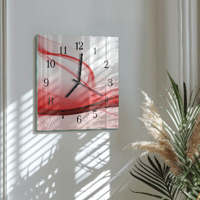 Wanduhr aus glas Abstrakte Linien