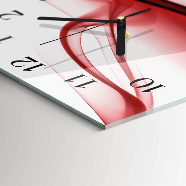 Wanduhr aus glas Abstrakte Linien