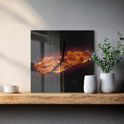 Wanduhr aus glas Schrott