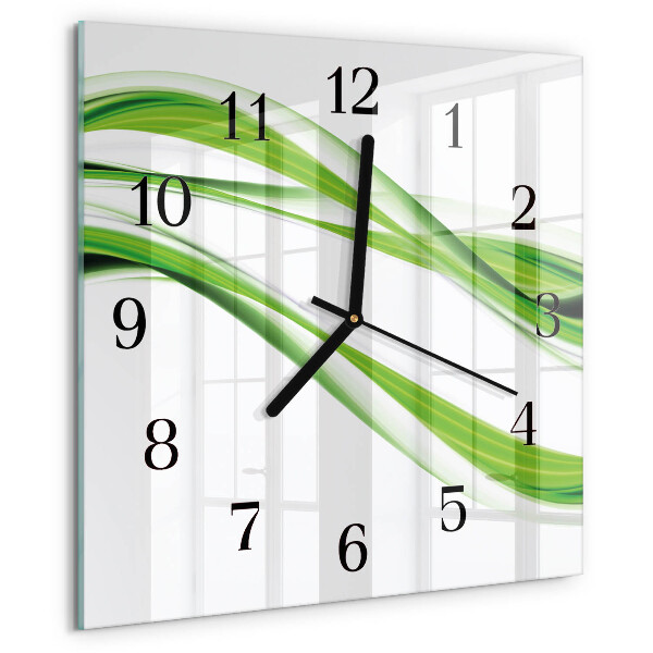 Wanduhr aus glas Abstrakte Linien