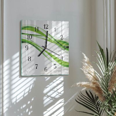 Wanduhr aus glas Abstrakte Linien