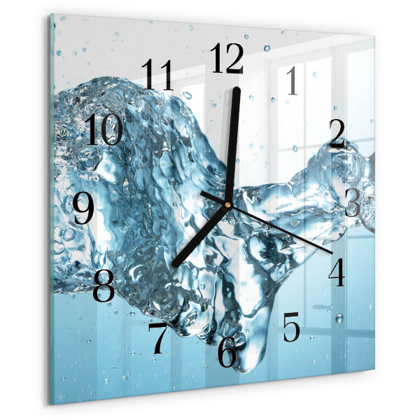 Wanduhr aus glas Wasser