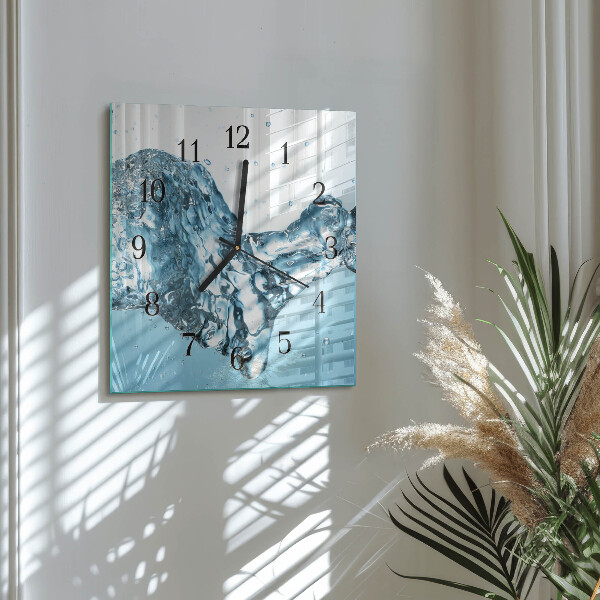Wanduhr aus glas Wasser