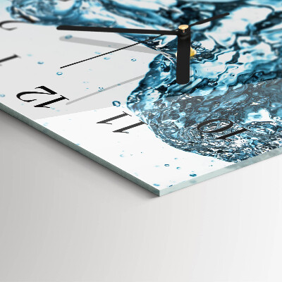 Wanduhr aus glas Wasser
