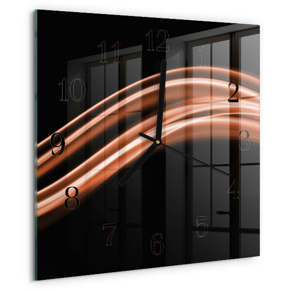 Wanduhr aus glas Abstrakte Linien