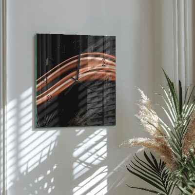 Wanduhr aus glas Abstrakte Linien