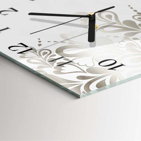 Wanduhr aus glas Blumenkunst