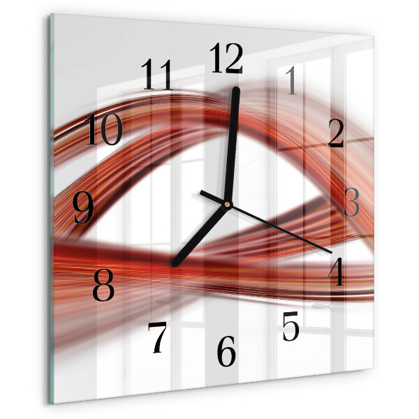 Wanduhr aus glas Abstrakte Linien