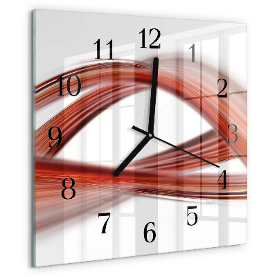 Wanduhr aus glas Abstrakte Linien